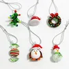 Mini Handmade Glass Christmas Tree Art Figurines Ornaments Colorful High Grade Cute Pendant Xmas Hanging Decor Charm Accessories 2206T