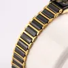 Женские часы бренд роскошные часы для женщин Gold Japan Quartz Fashion Ladies Birstech Writech прямоугольник медный корпус Керамический браслет женщина 230719