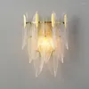 Wall Lamp Creative Feather Leaves Led Modern Luxury Bedroom Bedside Living Room TV Background Decor Light Fixture