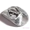 배우 배우 여배우 드롭 스쉽을위한 Berets Mirrored Crystal Glitter Cowboy Hat