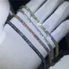 choucong 4 Colors Tennis bracelet Princess cut 5A Cubic Zirconia White Gold Filled Party Wedding bracelets for women Jewerly285D