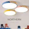 Lustres Nordic Led Lustre Creative Salon Chambre Enfants Lampe Moderne Ultra-mince Jardin Plafond Décoration Lumières Éclairage