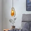 Lampy wiszące zawieszenie vintage nowoczesne lampki sufitowe czarny żelazny drut okrągły lampa regulowane ptaki