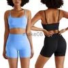 Dames Trainingspakken Naadloze Gym Set Yoga Shorts Vrouwen Sportkleding Sport Pak Tweedelige Set Workout Kleding voor Dames Kleding Fitness Korte Bh Top J230720