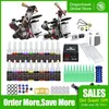 Complete Beginner Tattoo Kit 20 Color Inks Mini Tattoo Power Supply Cheap Tattoo Kit Set Grips Needles Tips Supplies245I