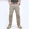 Spodnie męskie spodnie miasto taktyczne spodnie ładunkowe mężczyzn Swat bojowe spodnie armii męskie mąż mnóstwo kieszeni rozciągają bawełniane spodnie z230720