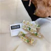 MENGJIQIAO Green Leaf Hairgrips Bijoux À La Main Élégant Perle Fleur Épingles À Cheveux Pour Les Femmes Gilrs De Mariage Accessories2379