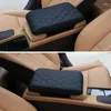 Interiörstillbehör Wave Brodery Pu Leather Car Armest Mat Center Console Arm Rest Protection Cushion Auto Armests Lagring Box Cover