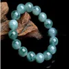 10mm 100% Natural A Grade Green Jadeite Round Gem stone Beads Bracelet 7 5'' 283M