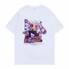 Herr t -skjortor anime motorsåg man denji pochita djävul grafisk skjorta mlae sommar lös streetwear män kvinnor manga bomull överdimensionerad tshirt