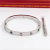 Whole- designer jewelry women bracelets Titanium stainless Steel Love Bracelets colorful stones Women Men gold Screw Screwdriv2487