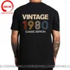 Męskie koszule T. Vintage 1980 Classic Limited Editon Shirt Men Retro in T-Shirt Fashion Summer Women TEE TOPS CAMISETAS MUJER