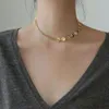 Chokers 2021 Mode Büroklammer Kette Halskette Frauen Retro Gold Farbe Dicke Schloss Choker Halsketten Für Schmuck Geschenk293W