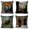 Oreiller chinois mignon Panda imprimé taie d'oreiller décor belle couverture d'animal sauvage pour canapé maison voiture Polyester étui 45 45 cm