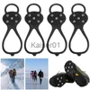 Rock Protection Unisexe Hommes 5 Dents Ice Gripper pour Chaussures Crampons Ice Gripper Spike Grips Crampons pour Neige Goujons Antidérapants Escalade Randonnée Couvre x0719