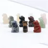 Stone Natural Carving 1 Inch Lovely Dog Crafts Ornaments Rose Quartz Crystal Healing Agate Animal Decoration Drop Delivery Je Dhgarden Dhe6O