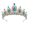 Gioielli per capelli Tiara Crystal Bridal Crown Sier Color Diadem Veil Diademi S Accessori Copricapo Head Jewelr Drop Delivery Hairjewelry Dhr0D