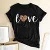 Xinpintong Valentine's Day T-shirt Love LOVE Women's Short Sleeve T-shirt