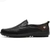 Dress Shoes Men Shoes Casual Luxury Brand 2019 Genuine Leather Italian Men Loafers Moccasins Slip on Mens Boat Shoes Black Plus Size 37-47 L230720