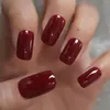 Faux Ongles Squoval Ongles Taille Moyenne Couleur Unie Pourpre Appuyez Sur Les Conseils Des Ongles Faux Art Pour Chaque Événement