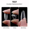 False Nails 500st Clear Acrylic Full Cover Fake Nail Tips för salonger och DIY Art