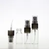 2000 st mini 3 ml 5 ml glas sprutflaskor bärnsten klar kosmetisk parfymprov injektionsflaska för resenär lätt ta urfkn