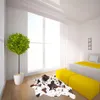 Moda sala de estar tapete padrão zebra antiderrapante látex fundo do quarto tapete de chão impresso em 3D tapete de pele de vaca leiteira e carpete324q