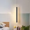 Pendant Lamps Nordic Bedside Lamp AC85-265V Bedroom Net Red Creative Single-head Industrial Style Minimalist Long