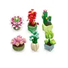 Blocks Creative Simulation Succulent Plants Potted Flowers Interior Decoration Ornament Byggnadsblock Bricks Toys Gifts R230720