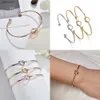 Moda regolabile semplice gioielli matrimonio polsino aperto braccialetti cravatta il nodo per le donne ragazze amano i braccialetti nodo L230704