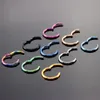 Andra 10st Lot G23 Titanium gångjärnssegment Septum Clicker Nosringar Nippel öronbrosk Tragus Lip Piercing Fashion Jewelry2834