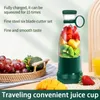 Fruktgrönsaksverktyg Electric Juicer Cup 6 Blades Blender Milkshake Machine USB Portable Fruit Milk Mixing Tool Mini Fresh Juice Blender Sport Bottle 230719