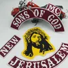 Nuovo arrivo Coolest Son of God New Jerum Motorcycle Club Ricamo Patch Gilet Outlaw Biker MC Colori Patch 240x