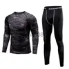 Tute da uomo Abbigliamento da uomo Abbigliamento sportivo Palestra Fitness Tute a compressione Set da corsa Sport Outdoor Jogging Quick Dry Tight J230720