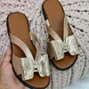 Slippers 2023 Bow Women Flats Sandals Casual Shoes Summer Designer Walking Flip Flops Beach Home Slides Zapatillas