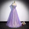 Потрясающее фиолетовое платье для выпускного вечера