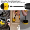 19 stks Boor Borstel Bijlagen Set Elektrische Boor Borstel Scrub Pads Grout Boormachines All Purpose Power Scrubber Schoonmaken Gereedschap 210239c