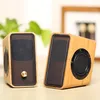 Natural Bamboo Hi-fi Multimedia Bass Altoparlante stereo per computer Subwoofer in bambù pieno 2 0 Altoparlante desktop in legno per PC Laptop C270Z