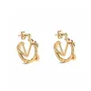 Серьги с золотыми обручами моды Aretes for Women Party Lovers Lovers Gift Jewelry Взаимодействие с коробкой NRJ280M