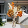 Fleurs séchées Décoration d'intérieur Plante naturelle Eucalyptus Pampa Bouquet Boho Reed Fleurs séchées Scène de mariage Séance photo Ornements Cadeau de fête des mères R230720