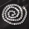 6mm 1 fila solitario catena da tennis collana finitura argento diamanti laboratorio zircone cubico orecchino uomo donna gioielli regalo 16-22 pollici304O