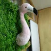 Doll House Accessories stuffed plush toy decorative pink flamingo head for bedroom wall 3D animals toys ins style lovley 230719