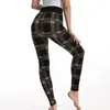 Frauen Leggings Leggins Frau Gym Sportliche Hosen Für Frauen Plaid Push-Up Weibliche Sport Workout Damen Hohe Elastische Streetwear Fitness