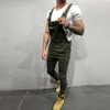 Mannen Jeans Man Broek Voor Mannen Pocket Denim Algehele Jumpsuit Cool Designer Merk Streetwear Sexy Jarretel Broek E21240K