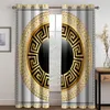 Curtain Black Gold Baroque Brands Modern Luxury Designer 2 Pieces Thin Curtains For Living Room Bedroom Kitchen Window Drape Decor