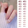 Faux Ongles Léger 1 Set Bonne Presse Sur Faux Avec Colle Manucure Conception Attrayant Artificiel Inoffensif Ongles Fournitures