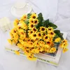 Kwiaty dekoracyjne sztuczny kwiat słonecznik gałąź ślubnego stolik dekora