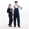 S-4XL Workwear masculino e feminino, calças de macacão com tiras para reparadores, macacão de proteção quatro estações Work blue tooling bib pants 213h