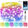 سلاسل USB LED سلسلة ضوء التطبيق Bluetooth متوافق مع معالجة WS2812B SK6812 IC Pixels Fairy Lights for Christmas Tree10m 20M