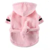 Vêtements pour chiens Manteau de séchage pour animaux de compagnie Serviette de bain pour chat confortable Robe chaude pour la douche